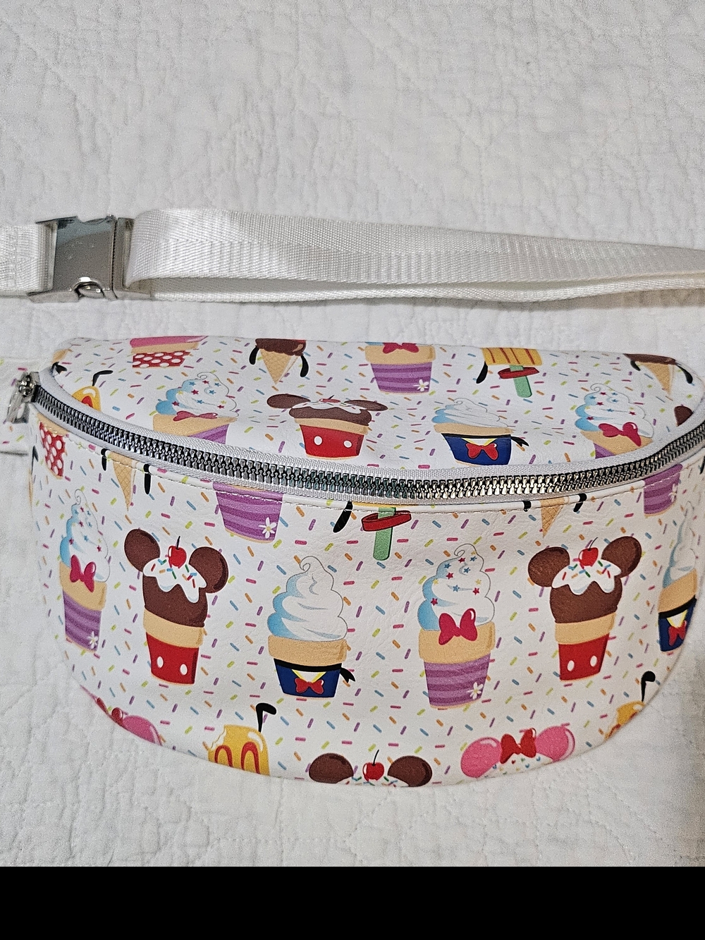 Loungefly Cream Ice Cream & Cupcake Print Waist Bag
